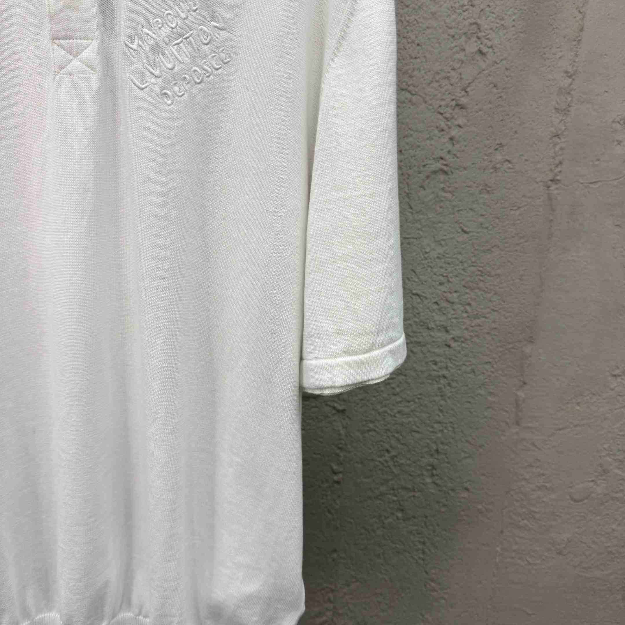 Louis Vuitton Embroidered Short-Sleeved Cotton Blend Polo Shirt   1AFQQA - EUR FASHION