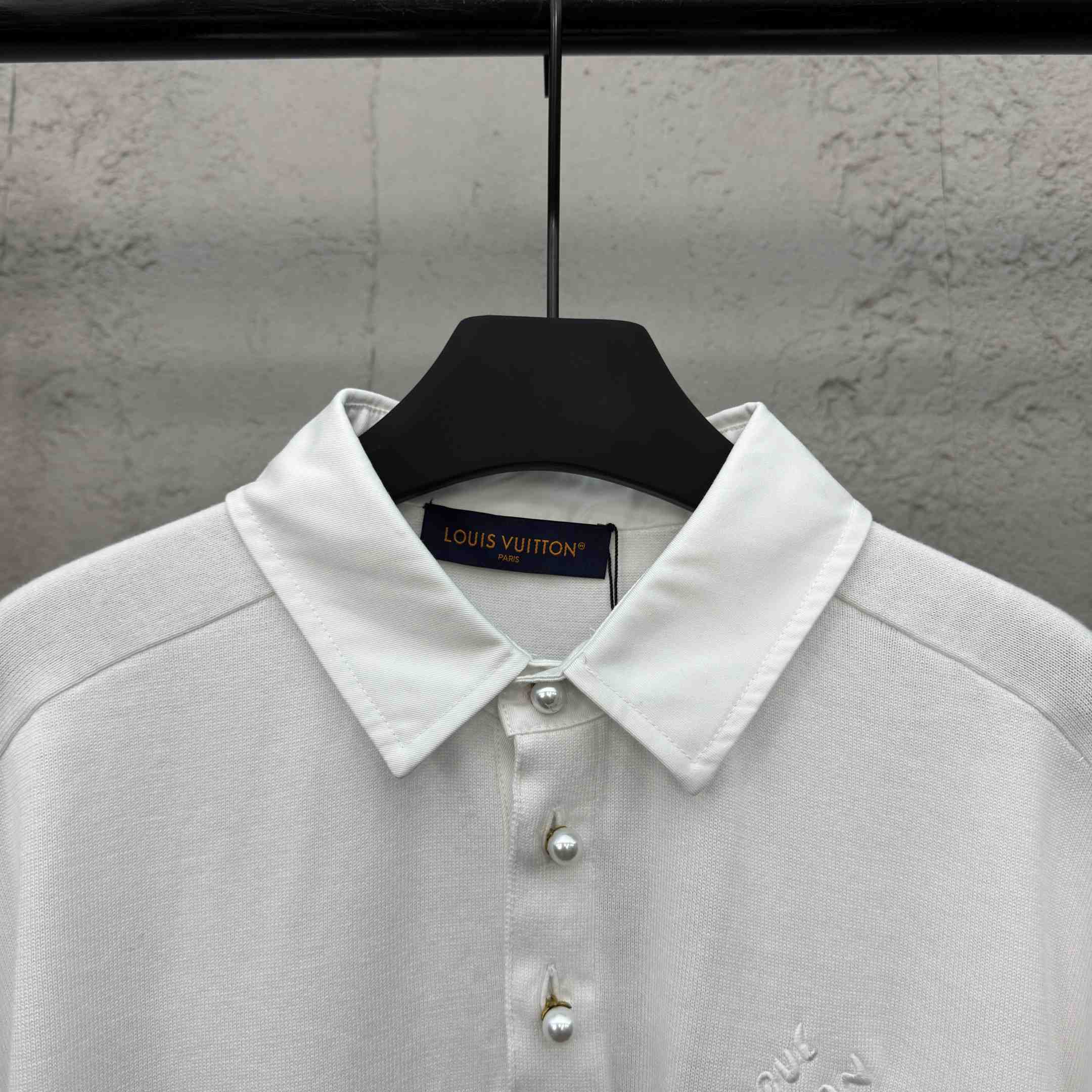 Louis Vuitton Embroidered Short-Sleeved Cotton Blend Polo Shirt   1AFQQA - EUR FASHION
