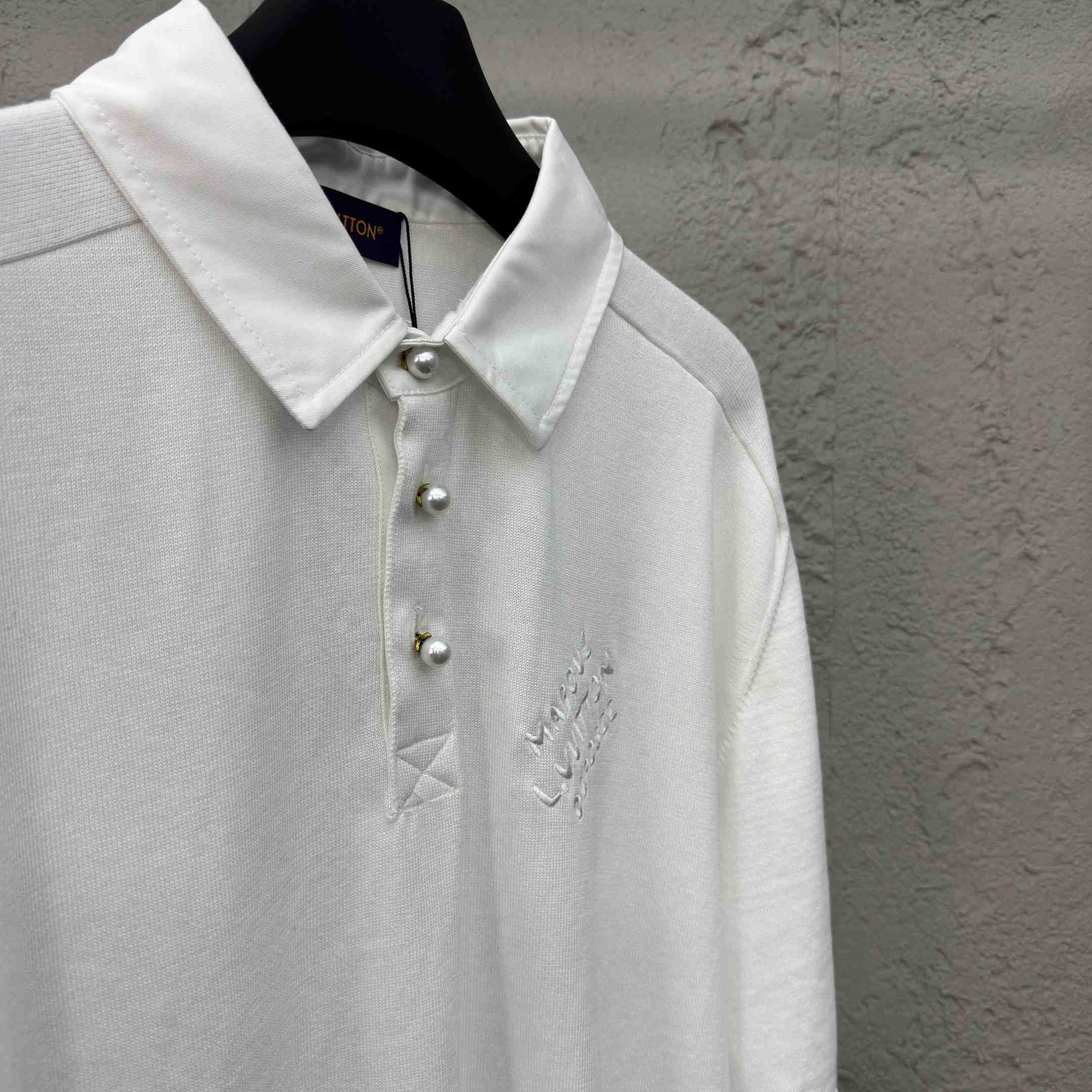 Louis Vuitton Embroidered Short-Sleeved Cotton Blend Polo Shirt   1AFQQA - EUR FASHION