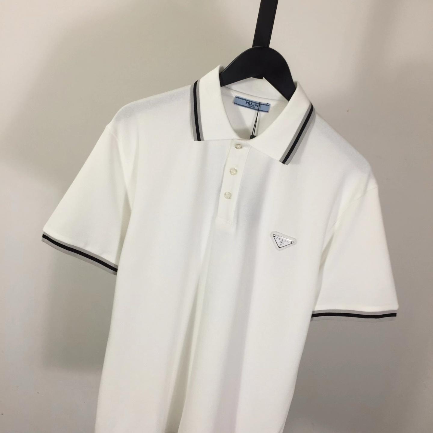 Prada Logo Cotton Polo Shirt - EUR FASHION