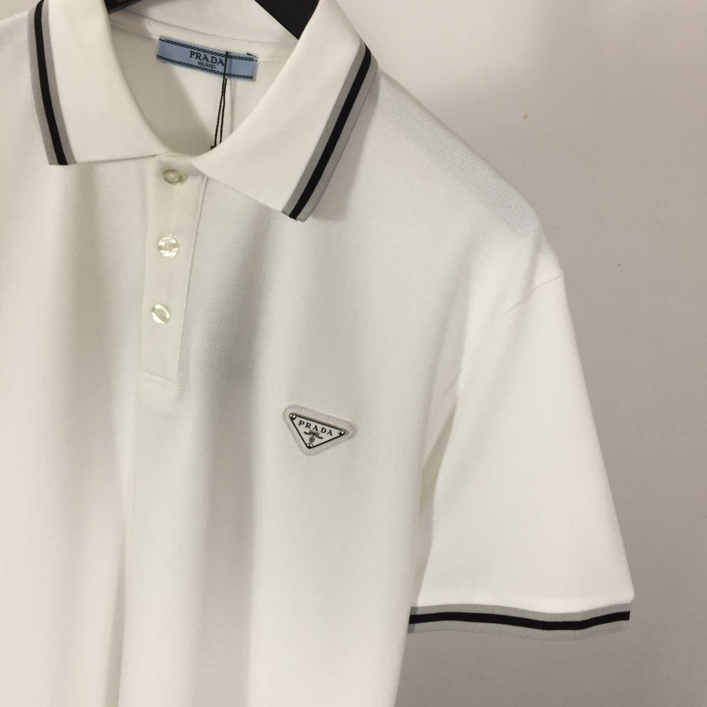 Prada Logo Cotton Polo Shirt - EUR FASHION