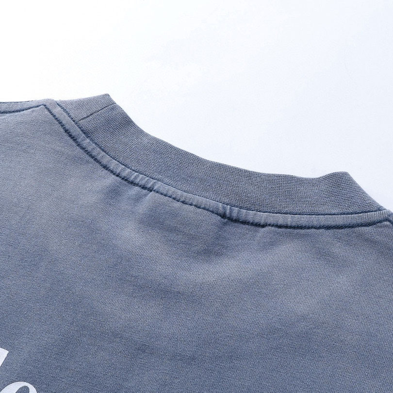 Balenciaga Political Campaign T-Shirt Medium Fit In Faded Blue - EUR FASHION