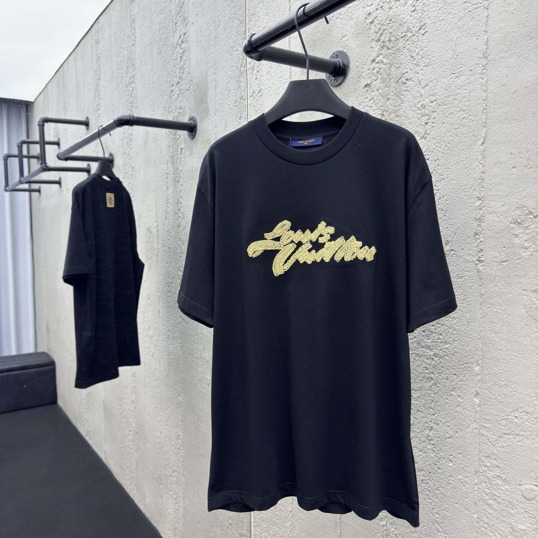 Louis Vuitton Embroidered Signature T-Shirt   1AHW92 - EUR FASHION