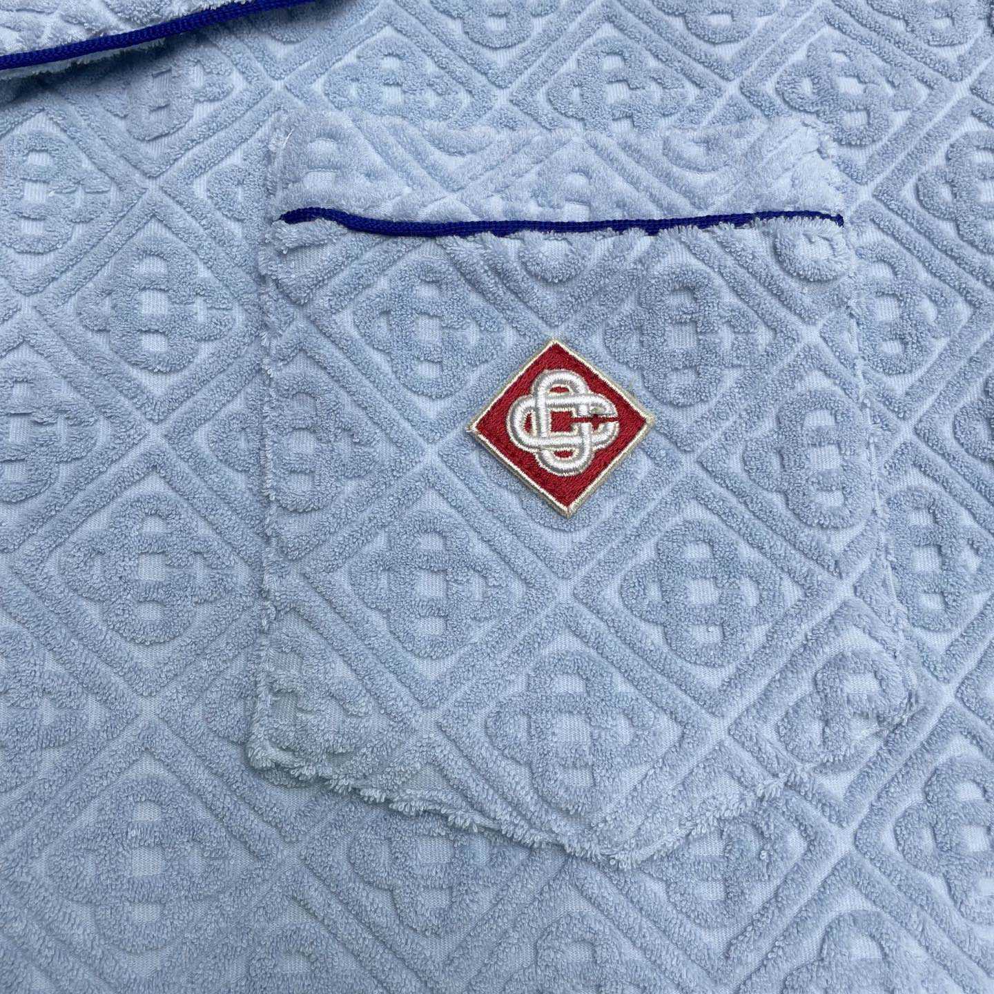 Casablanca Monogram Jacquard Towelling Short Sleeve Shirt   c1026 - EUR FASHION