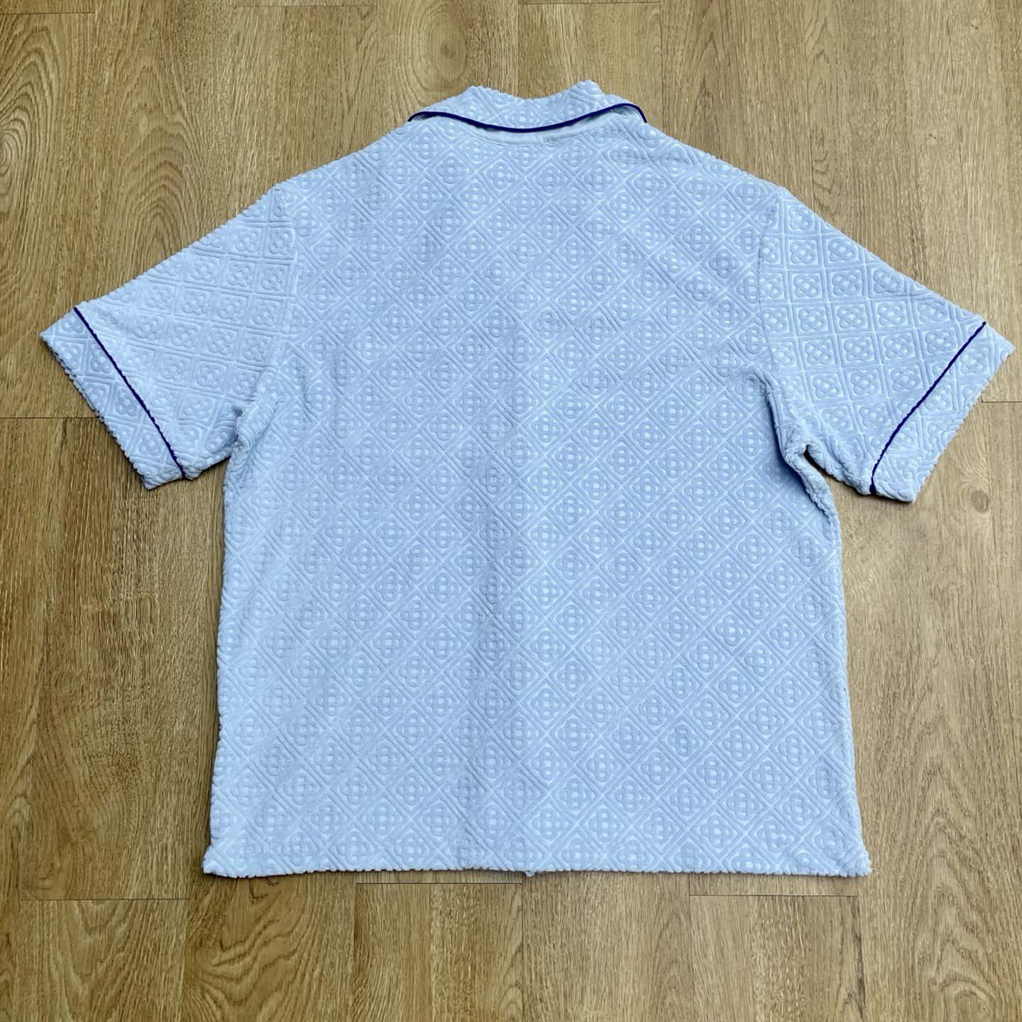 Casablanca Monogram Jacquard Towelling Short Sleeve Shirt   c1026 - EUR FASHION