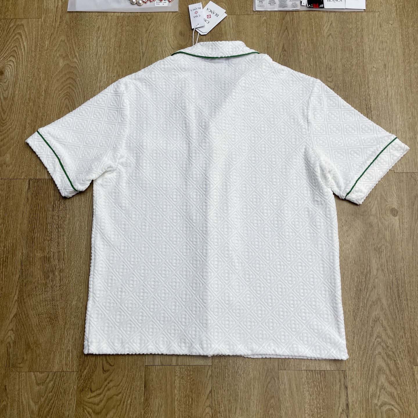 Casablanca Monogram Jacquard Towelling Short Sleeve Shirt   c1030 - EUR FASHION