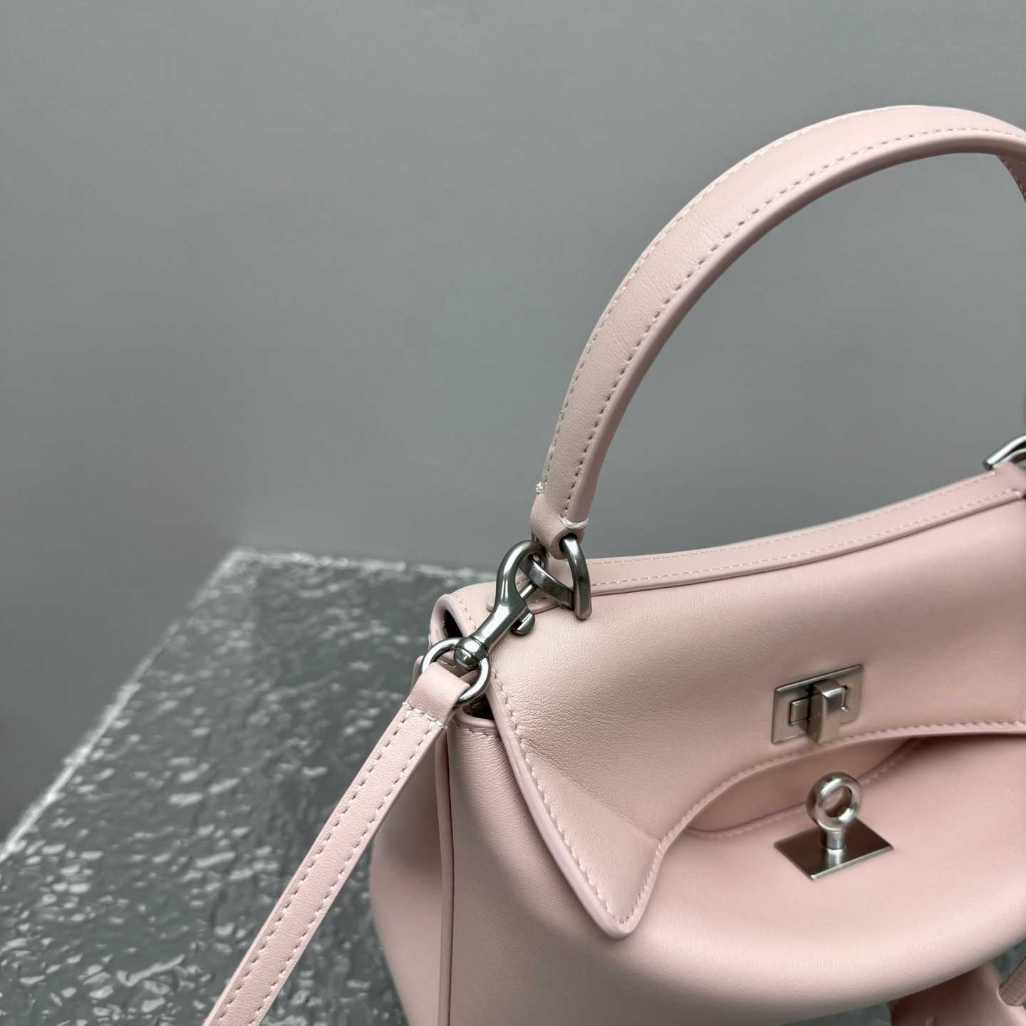 Balenciaga Rodeo Handbag Mini In Suede Pink - EUR FASHION