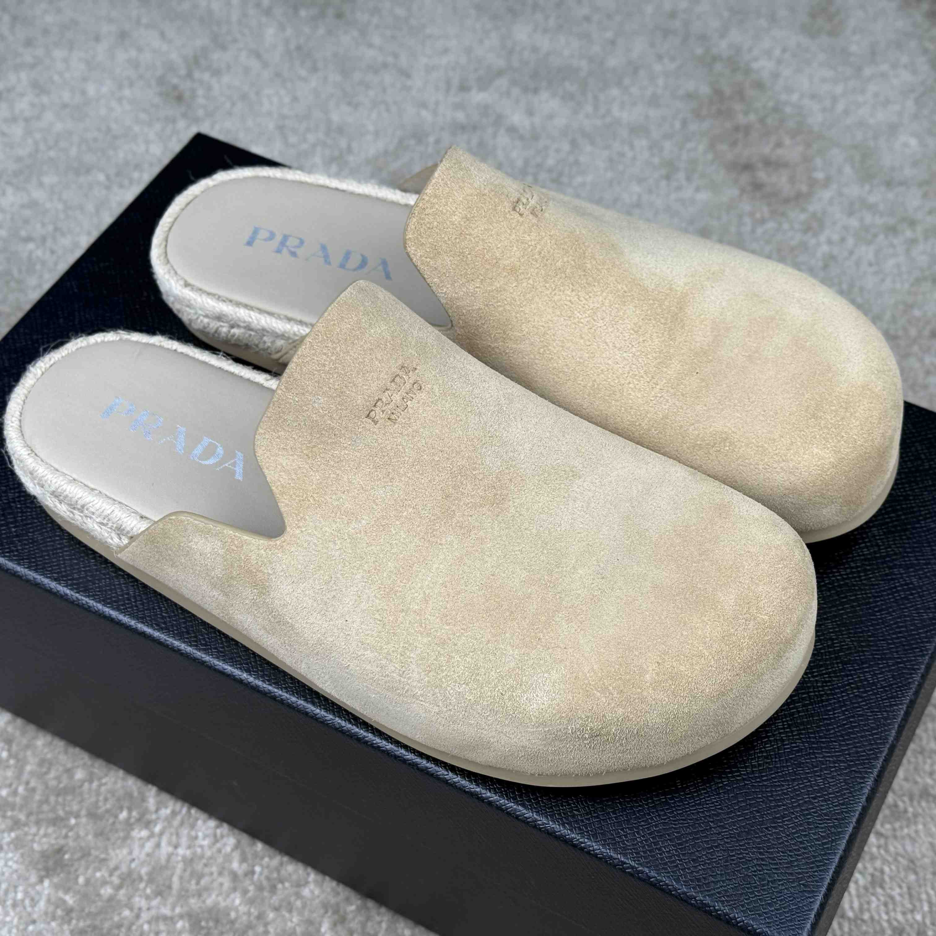 Prada Suede Mules - EUR FASHION