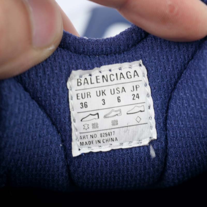 Balenciaga Monday Shoe In Navy And White Cowskin And Polyester - EUR FASHION