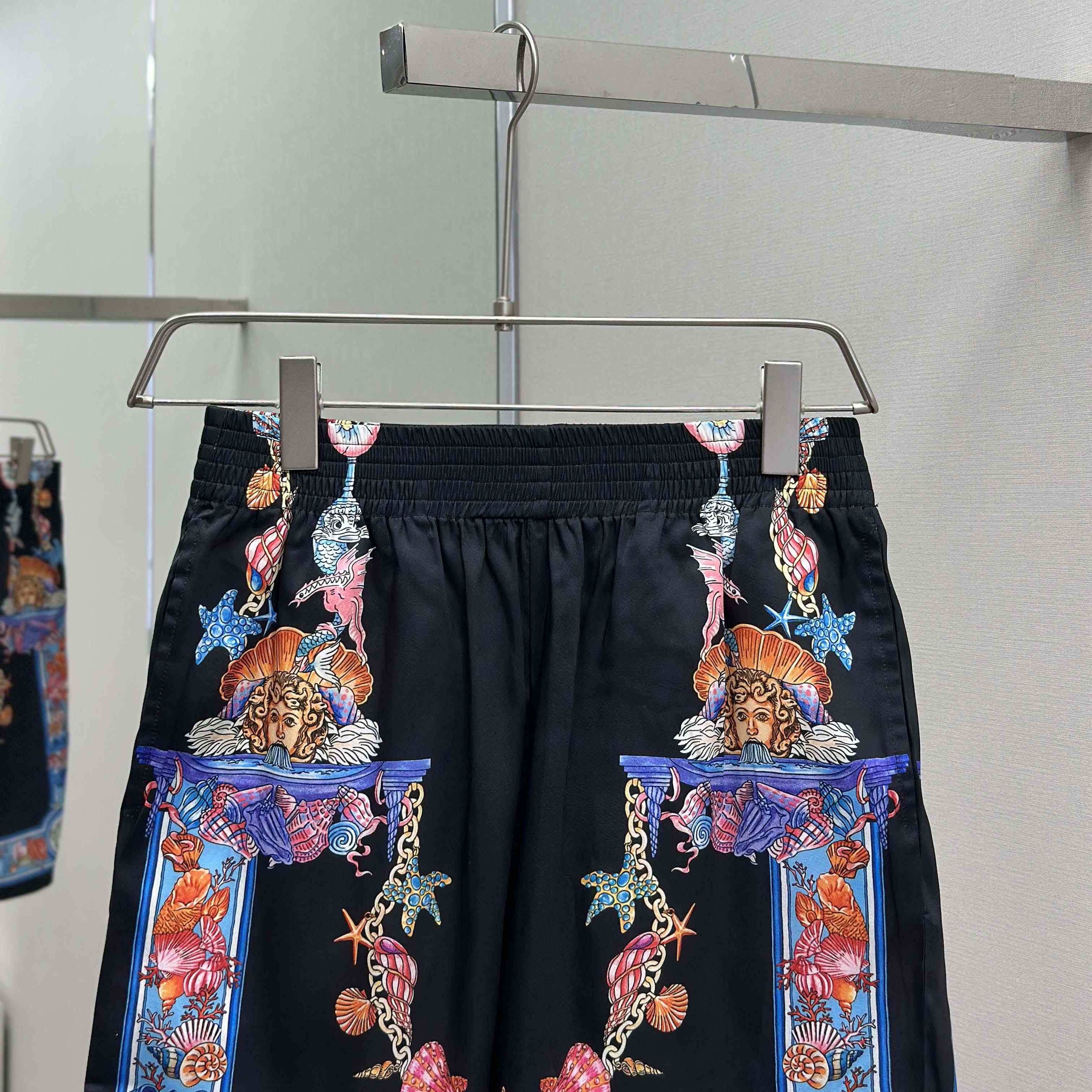 Versace Coral Theatre Silk Shirt & Silk Shorts - EUR FASHION