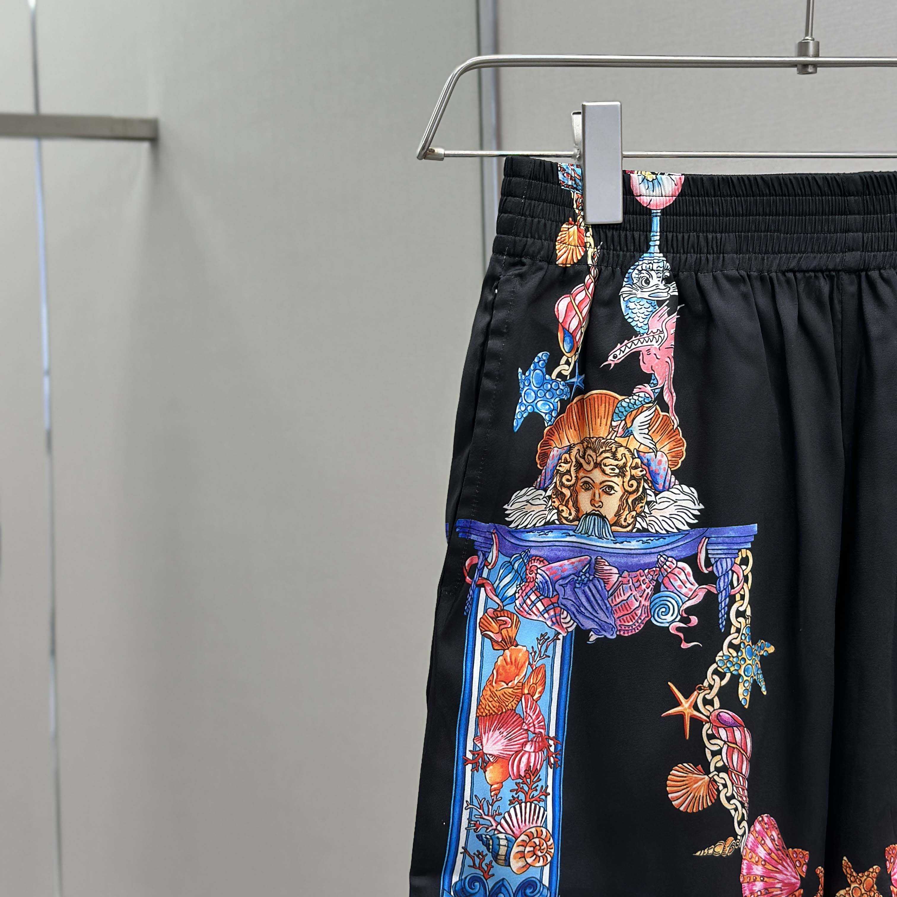 Versace Coral Theatre Silk Shirt & Silk Shorts - EUR FASHION