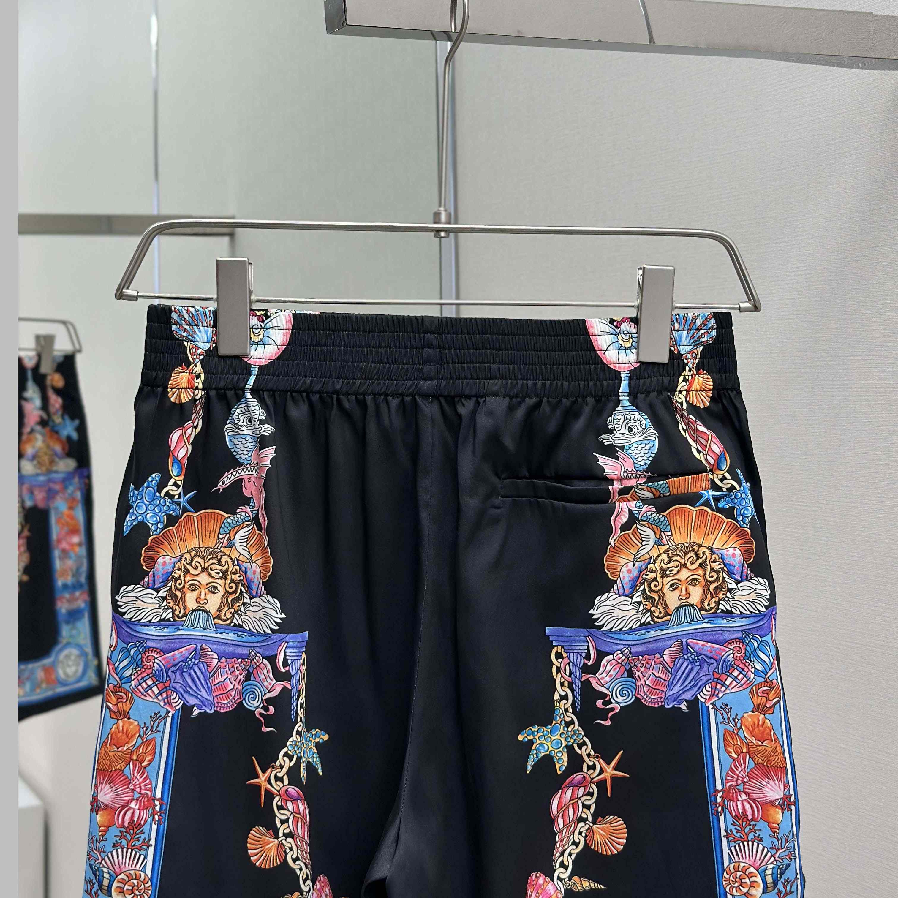 Versace Coral Theatre Silk Shirt & Silk Shorts - EUR FASHION
