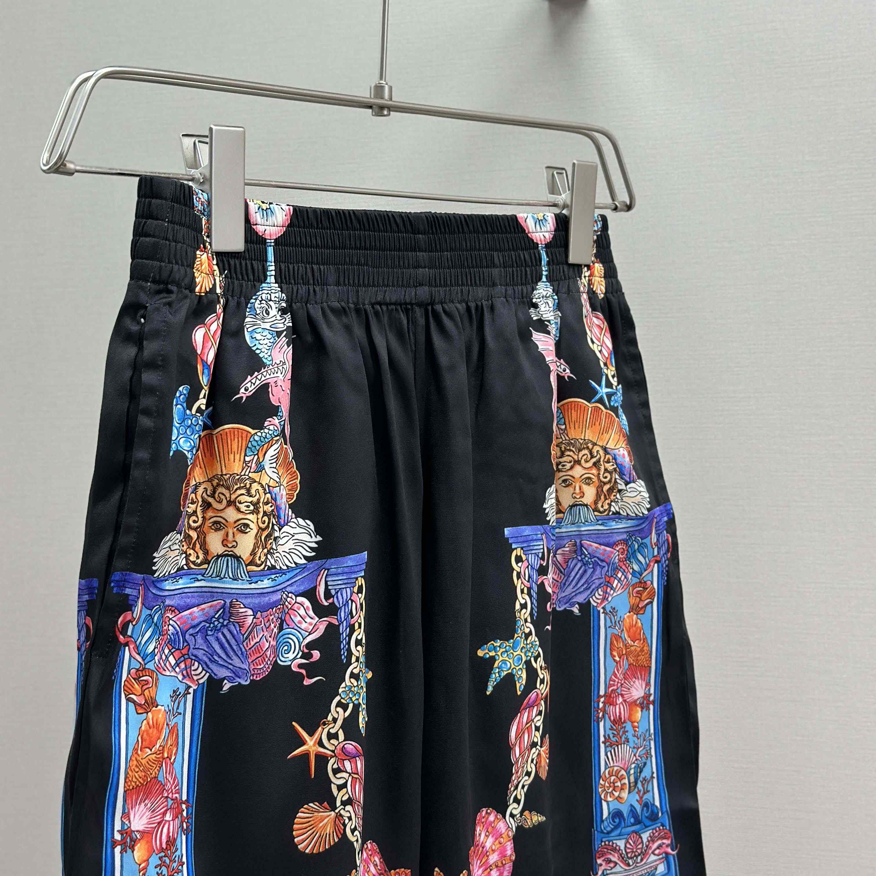 Versace Coral Theatre Silk Shirt & Silk Shorts - EUR FASHION