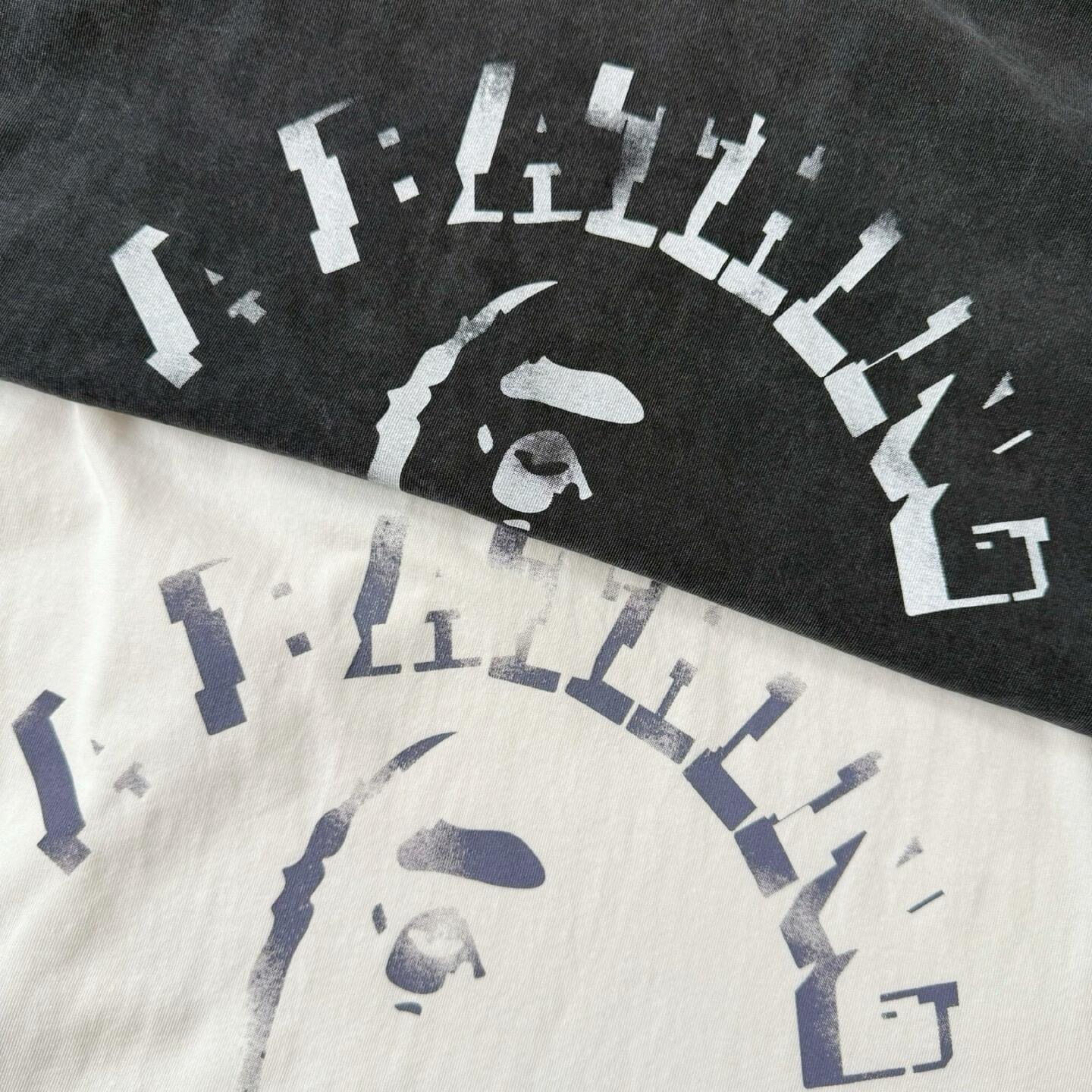 Bape Garment Dye Spray Print College Relaxedfit Tee - EUR FASHION