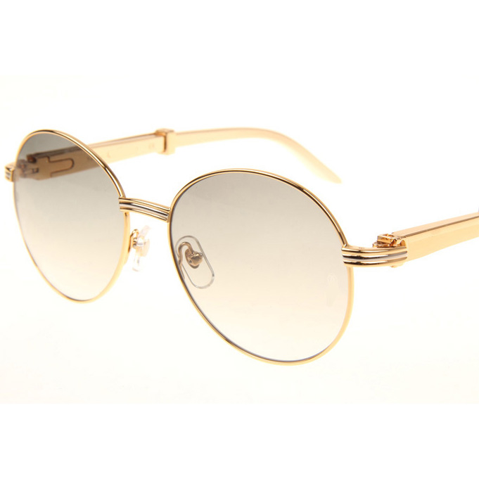 Cartier CT1990-0692 Gold Stainless Steel Sunglasses In Gold Grey - EUR FASHION