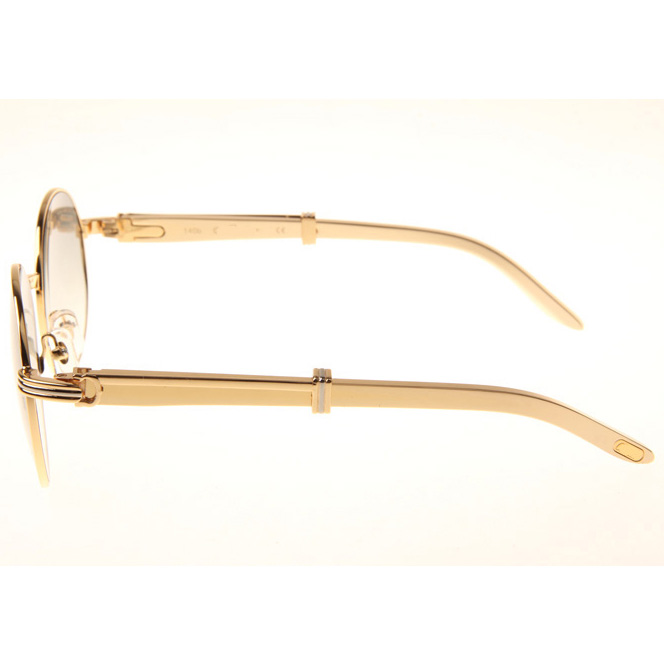 Cartier CT1990-0692 Gold Stainless Steel Sunglasses In Gold Grey - EUR FASHION