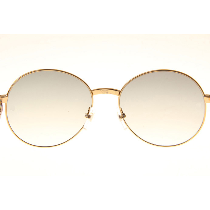 Cartier CT1990-0692 Gold Stainless Steel Sunglasses In Gold Grey - EUR FASHION