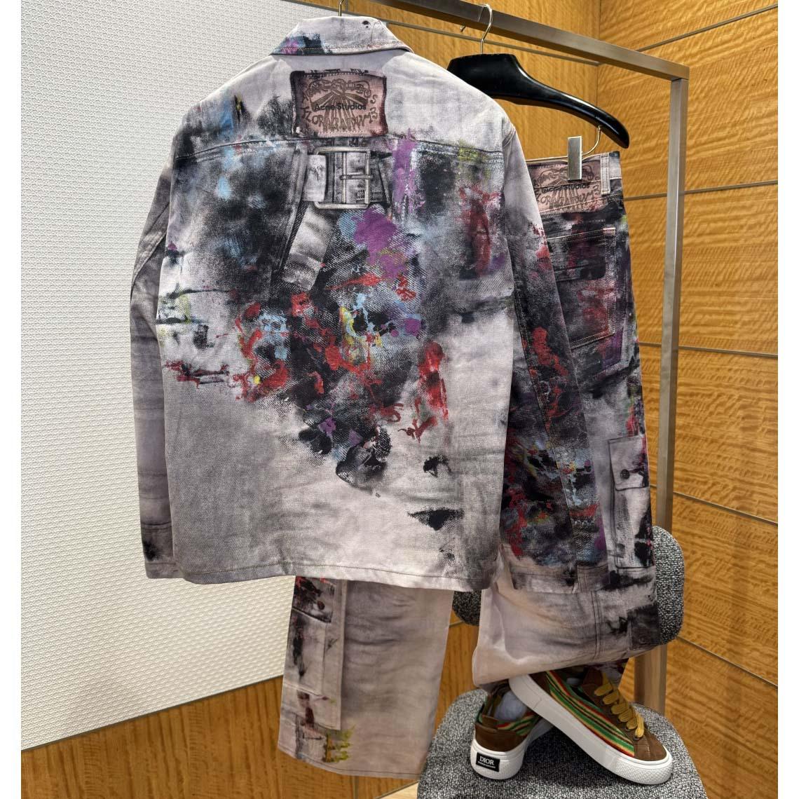 Acne Studios Jacket & Jean Trompe L'oeil Print - EUR FASHION