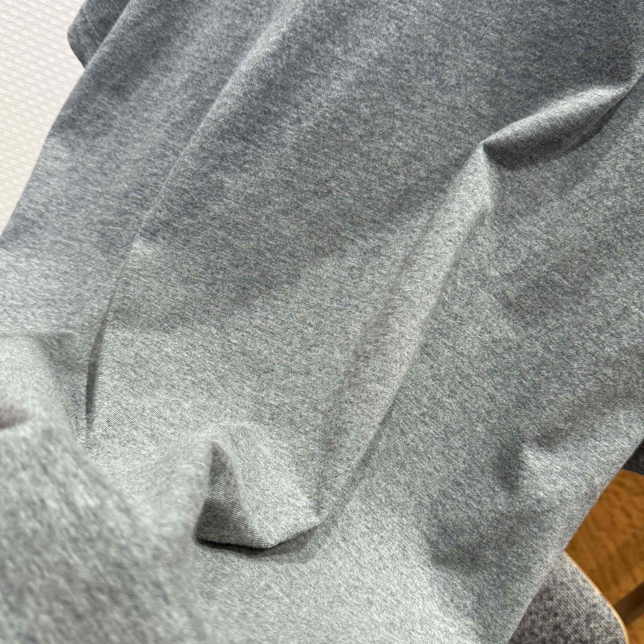 Balenciaga Luxury Script Oversized T-Shirt In Dark Heather Grey And Blue Dry Jersey - EUR FASHION