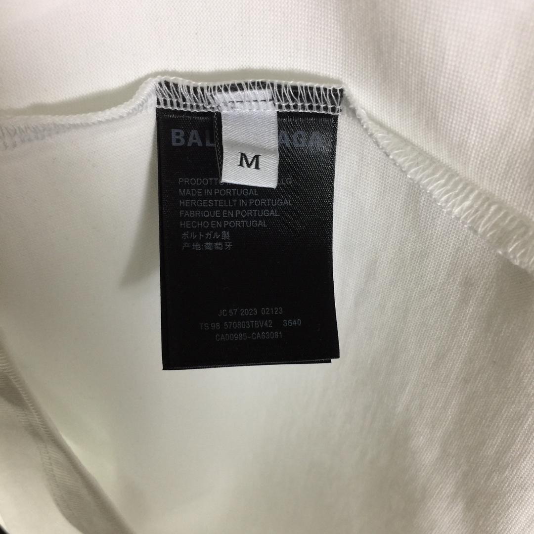Balenciaga Embroidered Lettering Short Sleeve - EUR FASHION