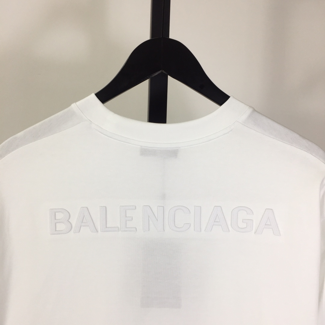Balenciaga Embroidered Lettering Short Sleeve - EUR FASHION