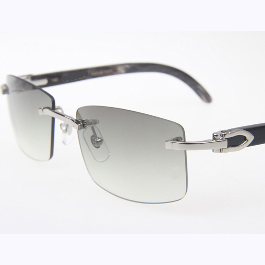 Cartier CT_3524012 Black Buffalo Sunglasses In Silver Grey - EUR FASHION