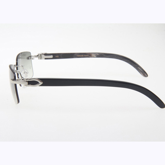 Cartier CT_3524012 Black Buffalo Sunglasses In Silver Grey - EUR FASHION