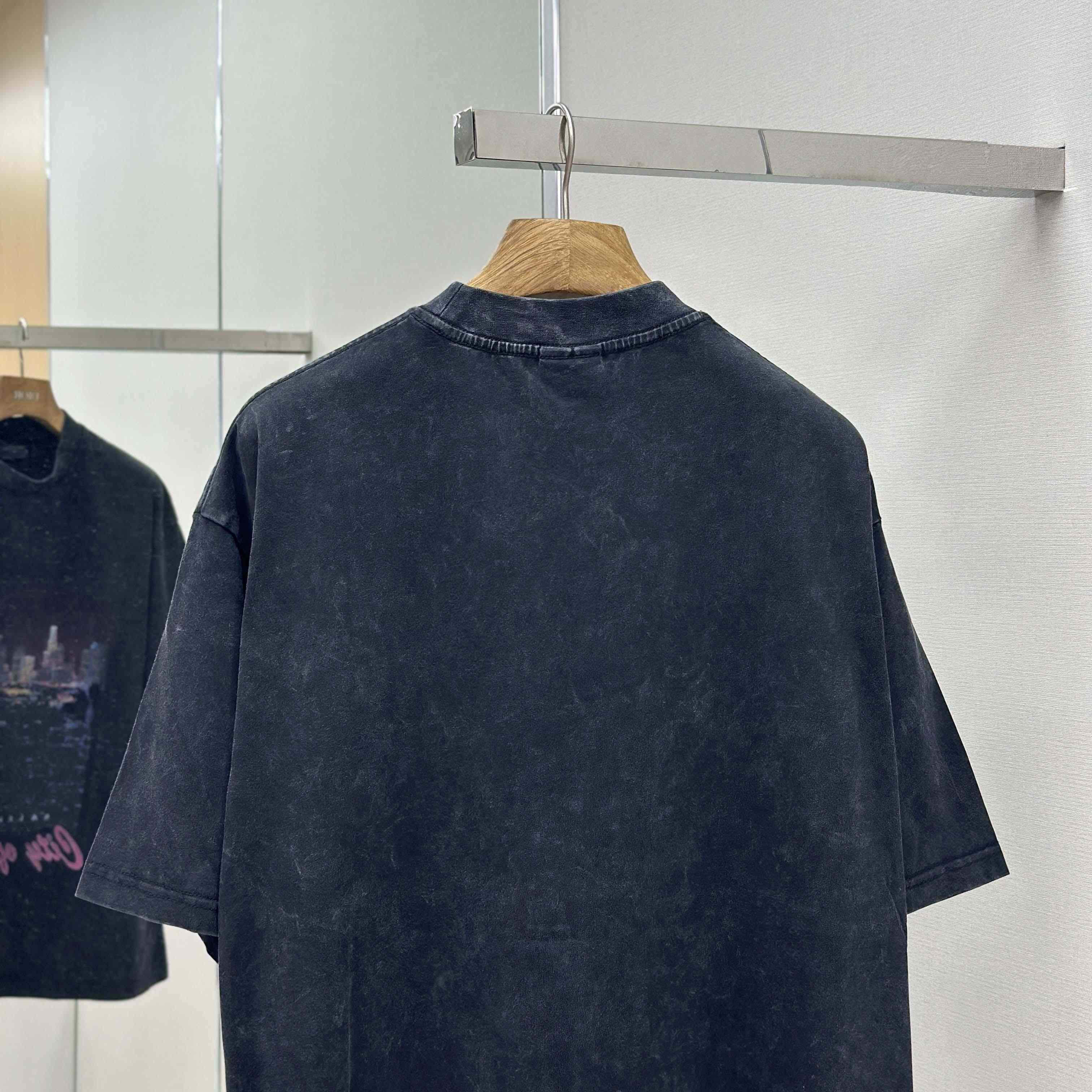 Balenciaga Taped Balenciaga Back T-Shirt Medium Fit in heather grey dry jersey - EUR FASHION