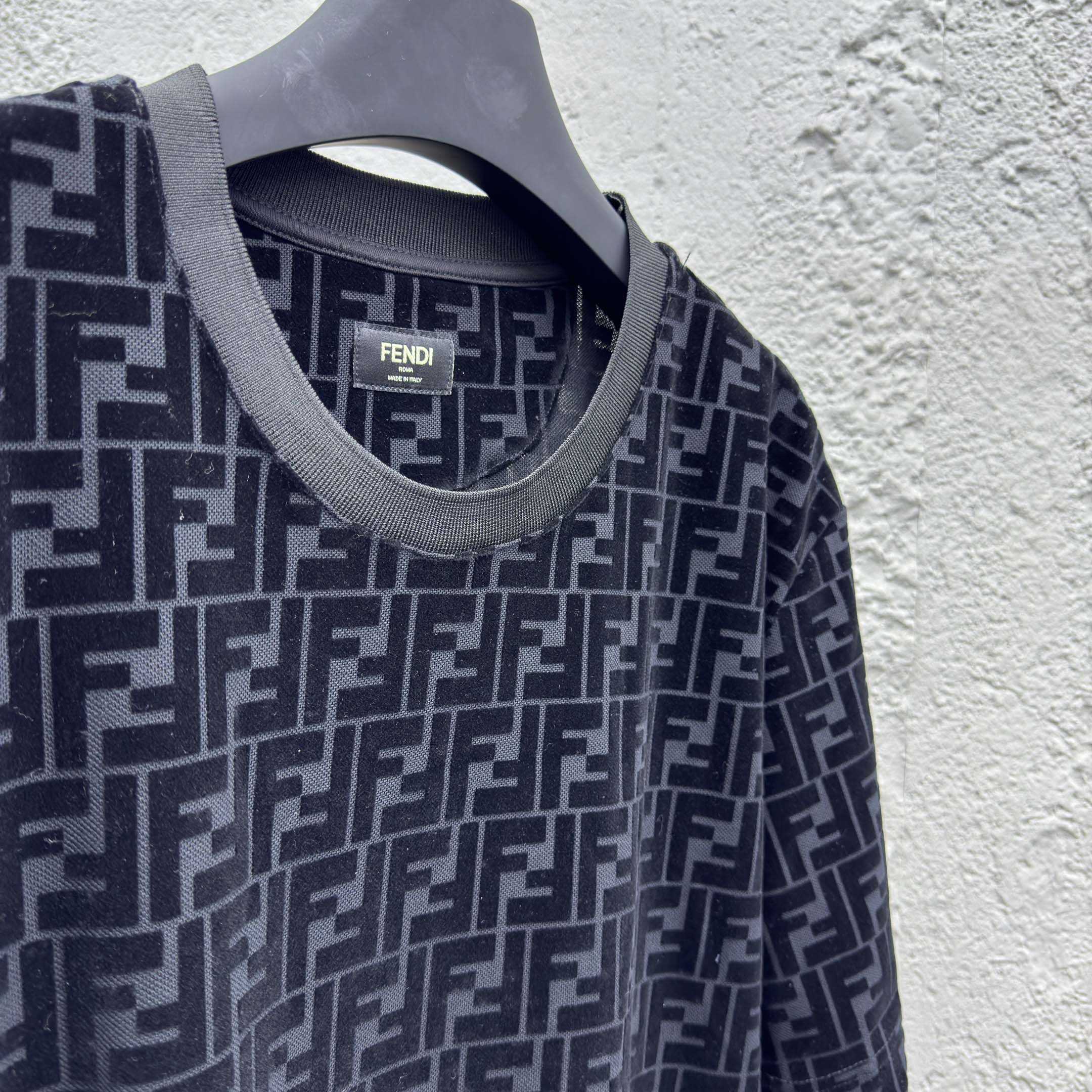 Fendi T-shirt In Black Piqué - EUR FASHION