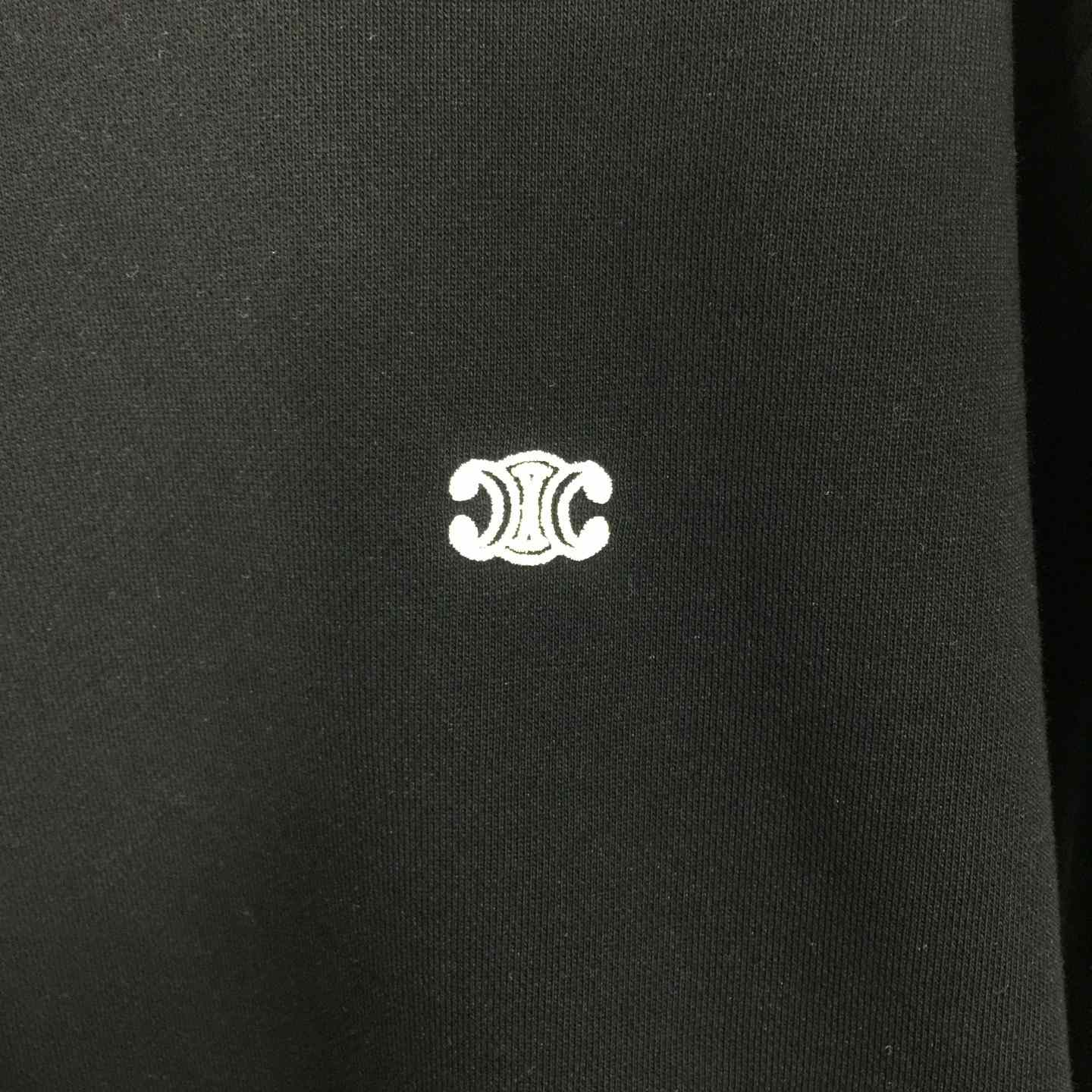 Celine Triomphe Loose Sweatshirt In Cotton Fleece - EUR FASHION