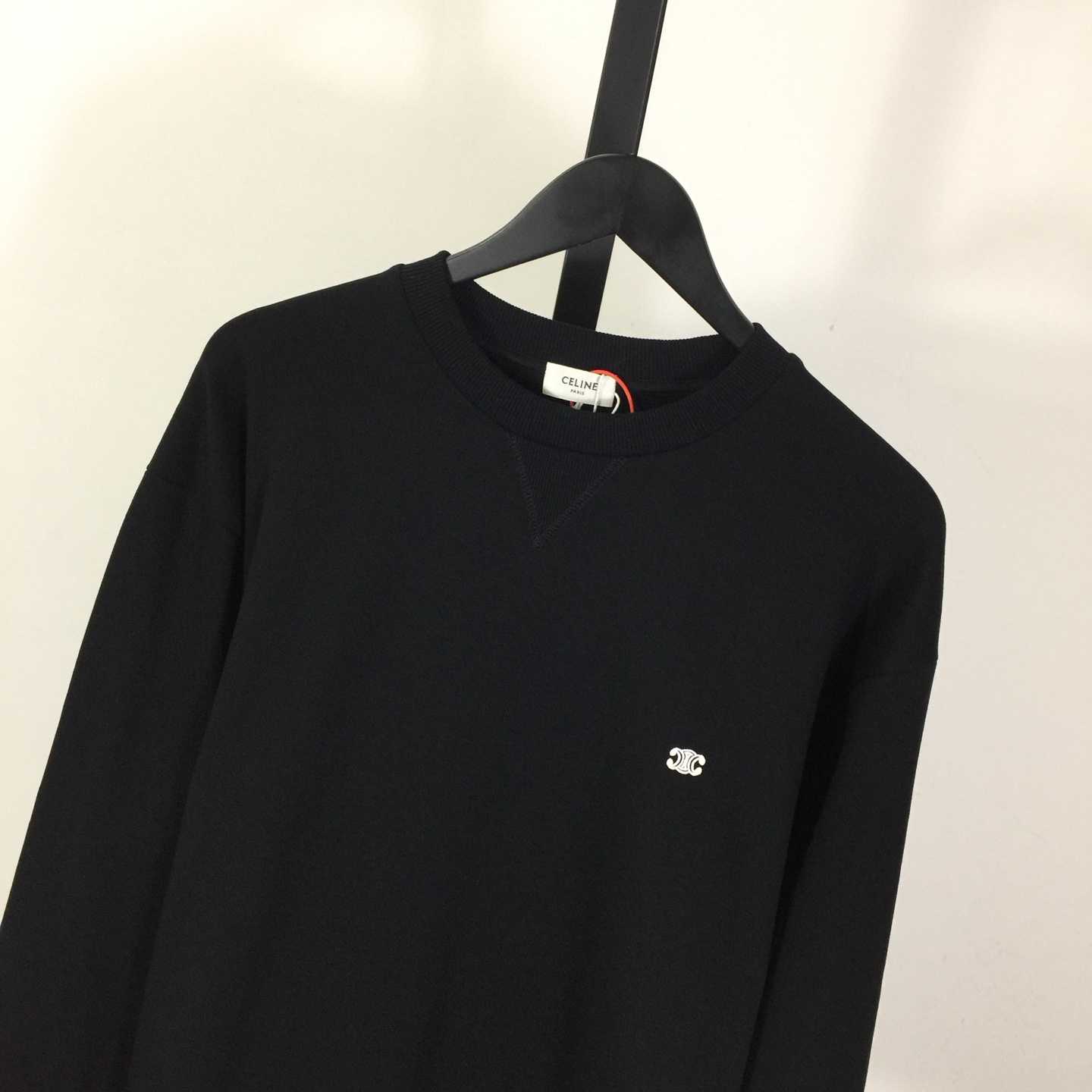 Celine Triomphe Loose Sweatshirt In Cotton Fleece - EUR FASHION