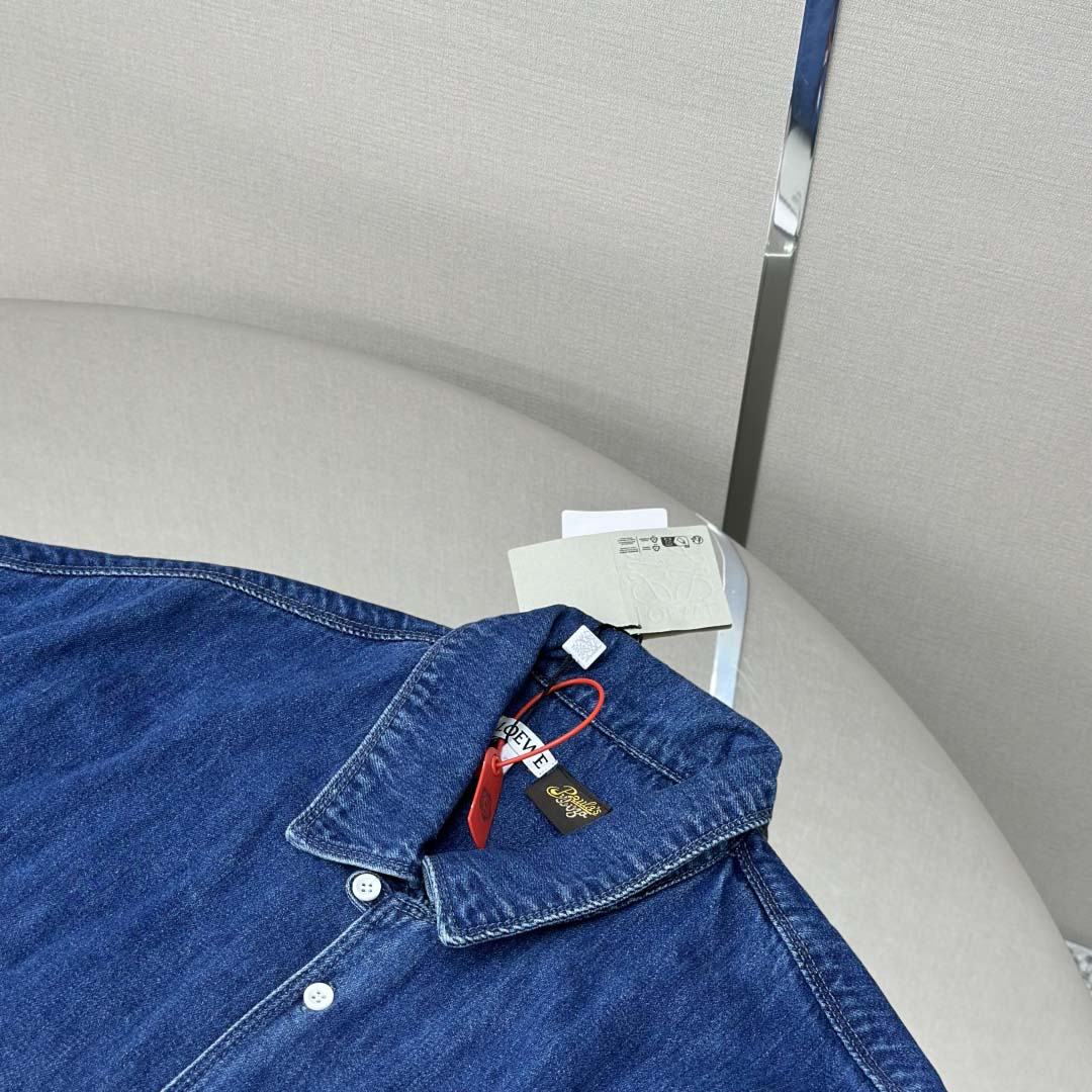Loewe Short Sleeve Shirt In Denim - EUR FASHION