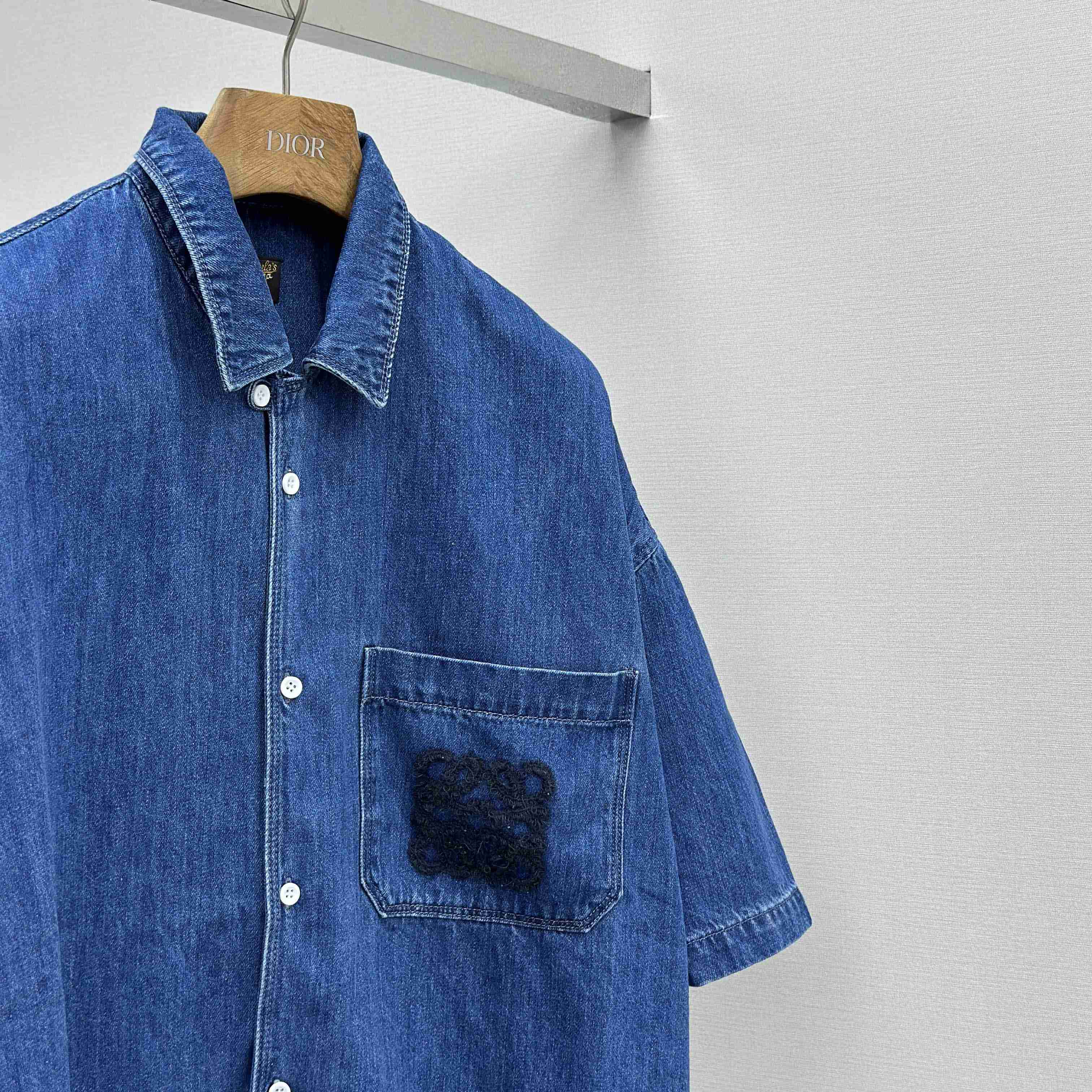 Loewe Short Sleeve Shirt In Denim - EUR FASHION