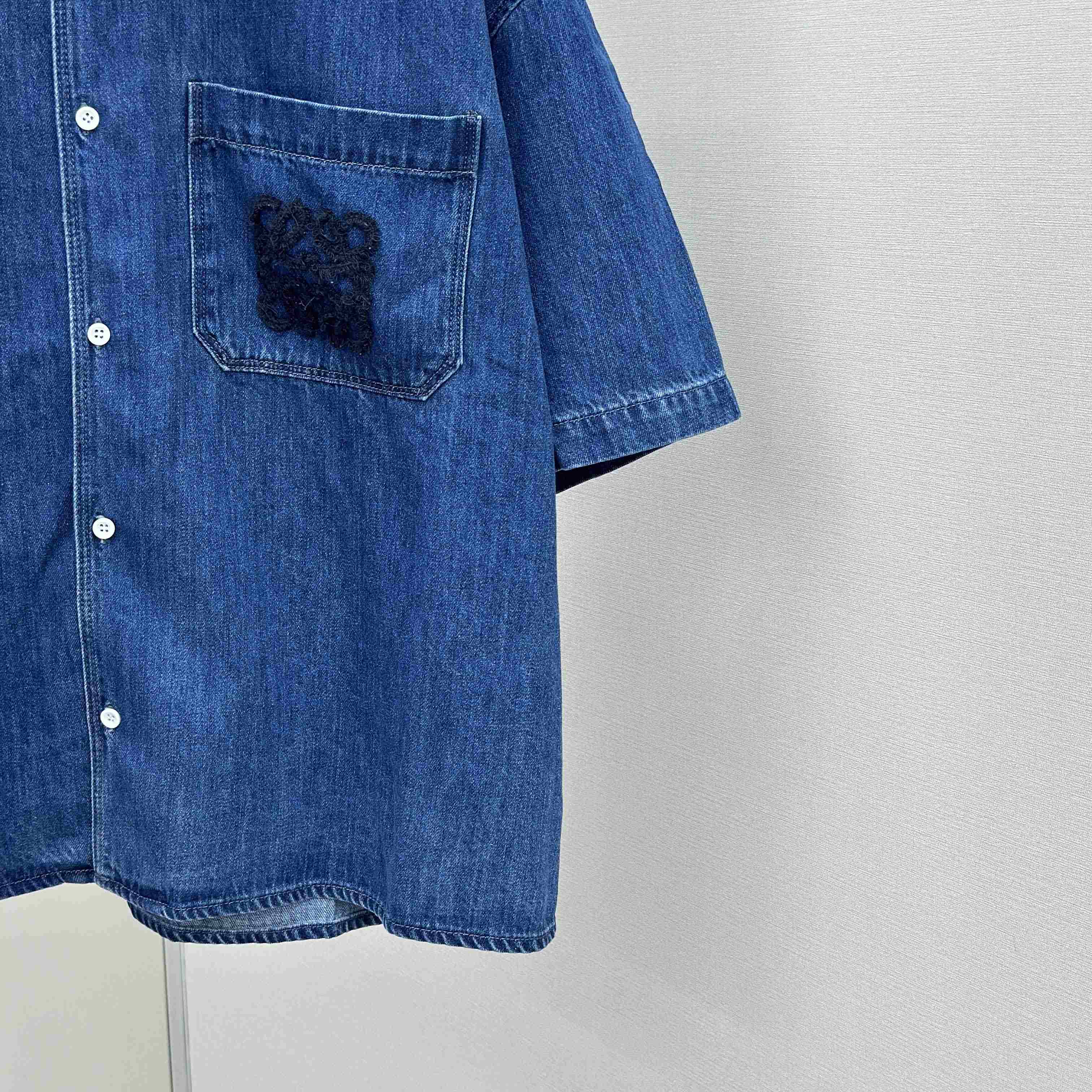 Loewe Short Sleeve Shirt In Denim - EUR FASHION
