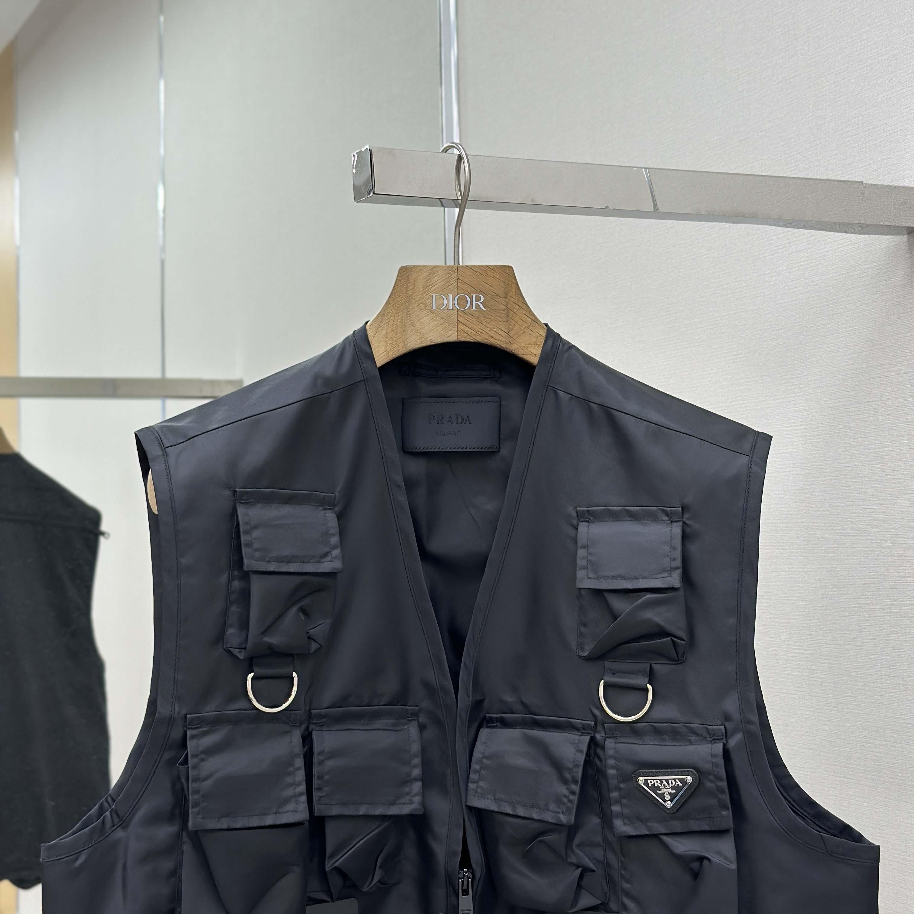 Prada Re-Nylon Utility Vest - EUR FASHION