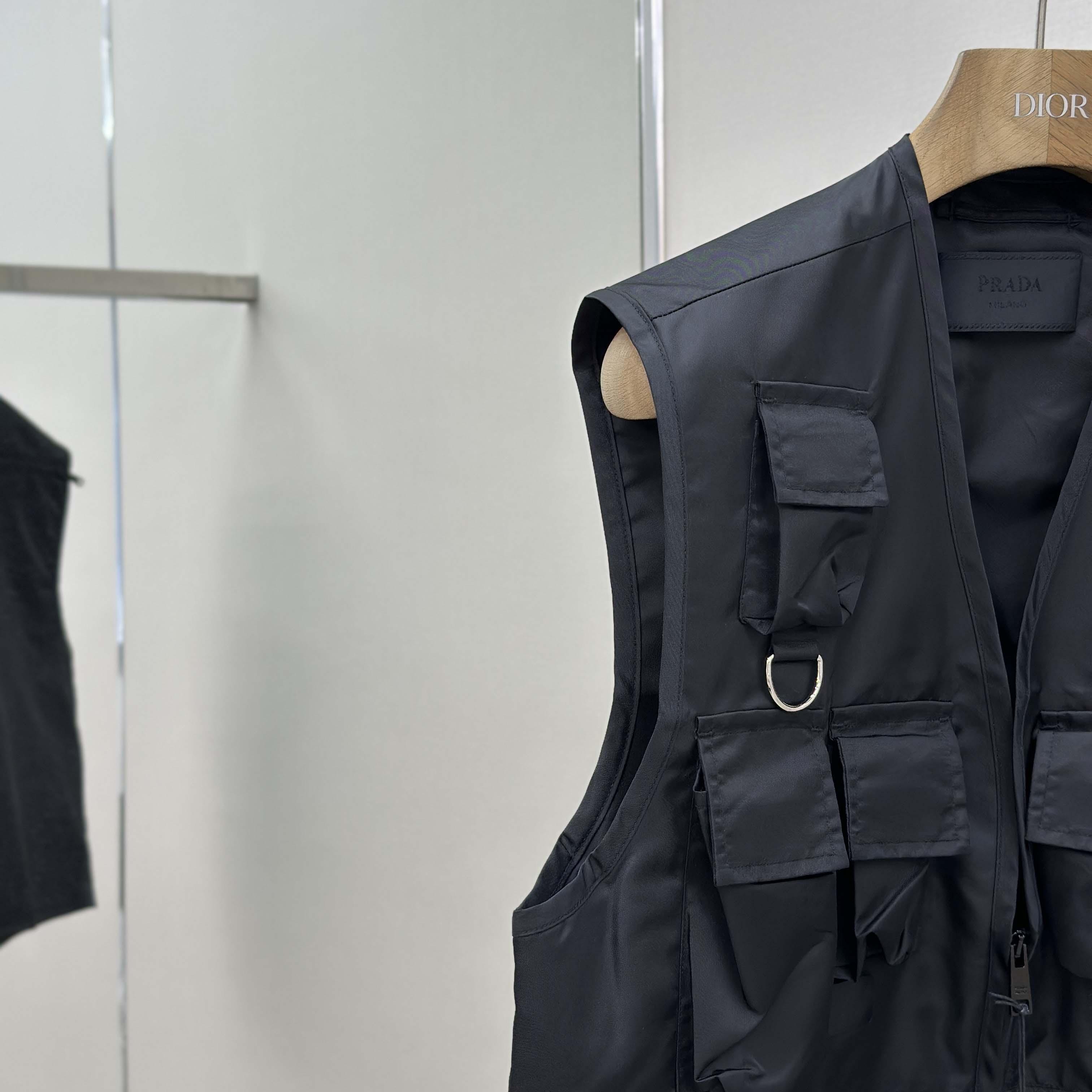 Prada Re-Nylon Utility Vest - EUR FASHION