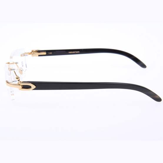 Cartier CT_3524012 Black Buffalo Eyeglasses In Gold - EUR FASHION