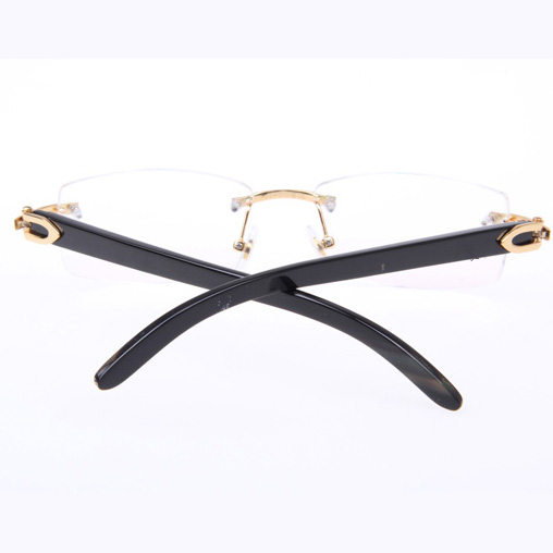 Cartier CT_3524012 Black Buffalo Eyeglasses In Gold - EUR FASHION