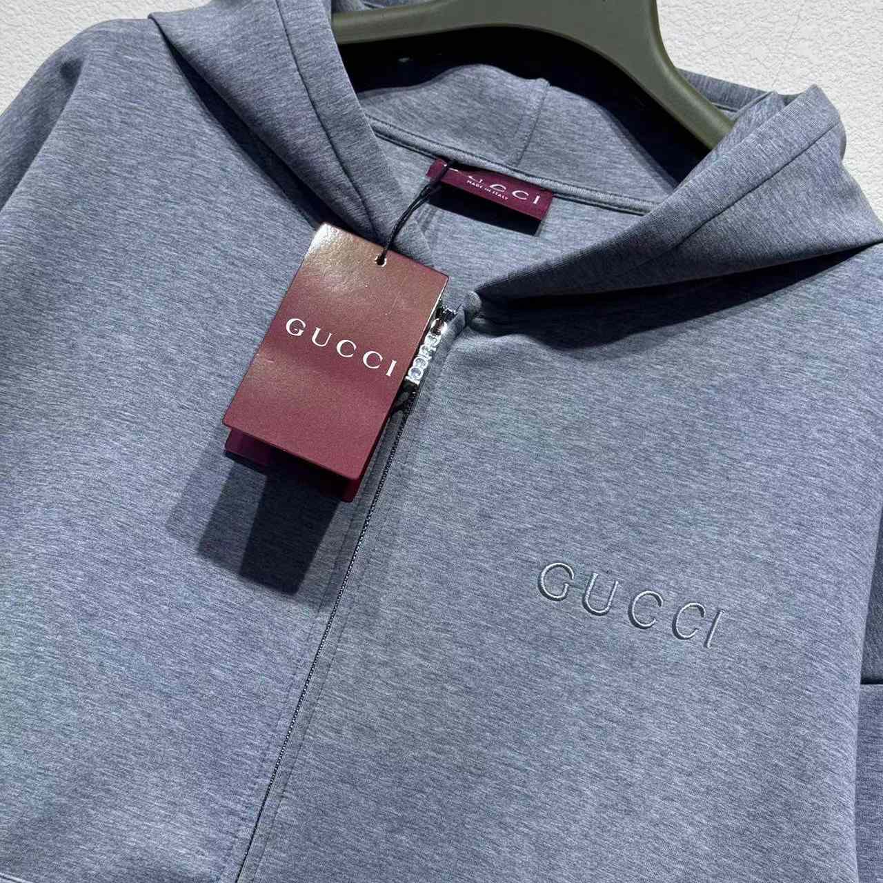 Gucci Embroidered Hooded Jersey Sweatshirt - EUR FASHION