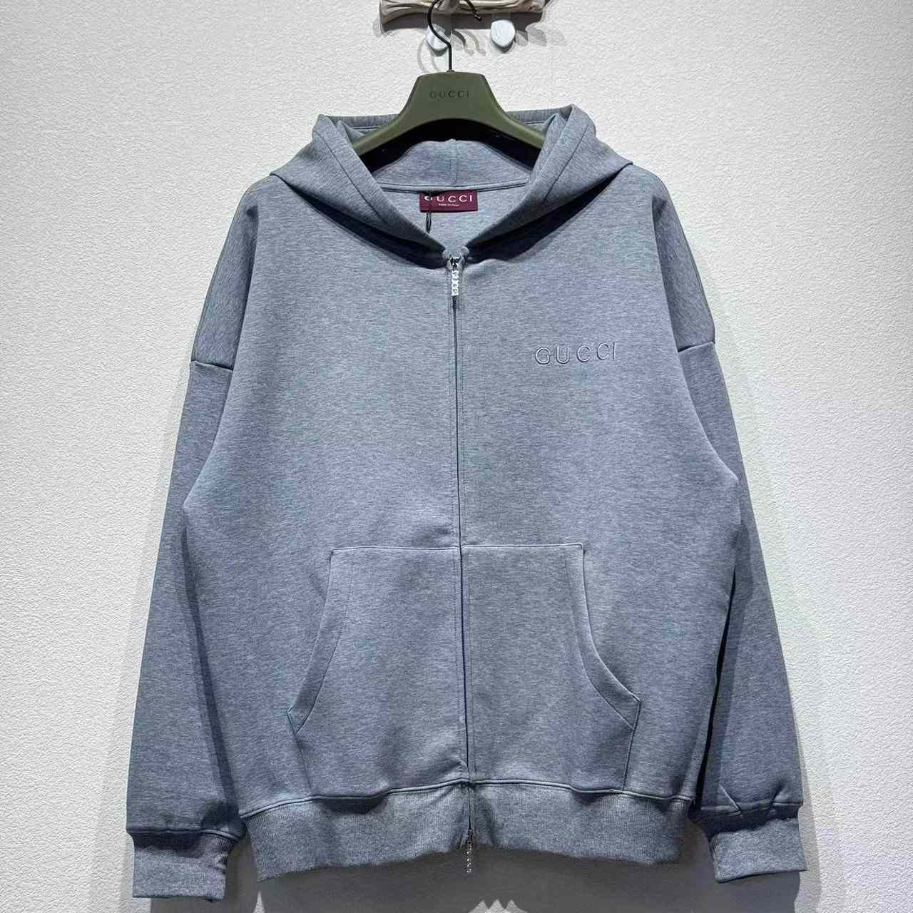 Gucci Embroidered Hooded Jersey Sweatshirt - EUR FASHION