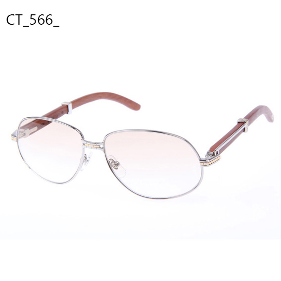 Cartier CT566 Wood Sunglasses In Silver   - EUR FASHION