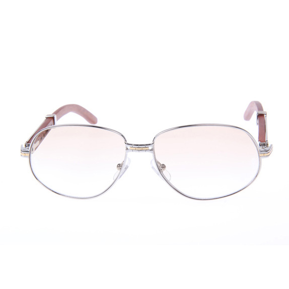 Cartier CT566 Wood Sunglasses In Silver   - EUR FASHION