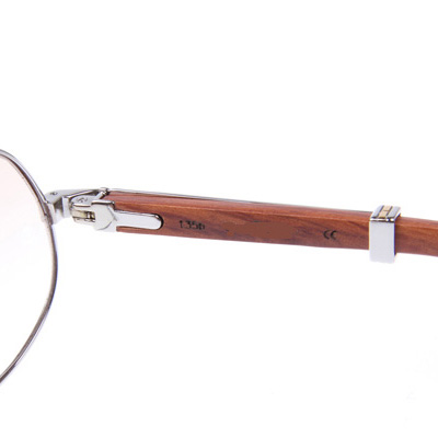 Cartier CT566 Wood Sunglasses In Silver   - EUR FASHION