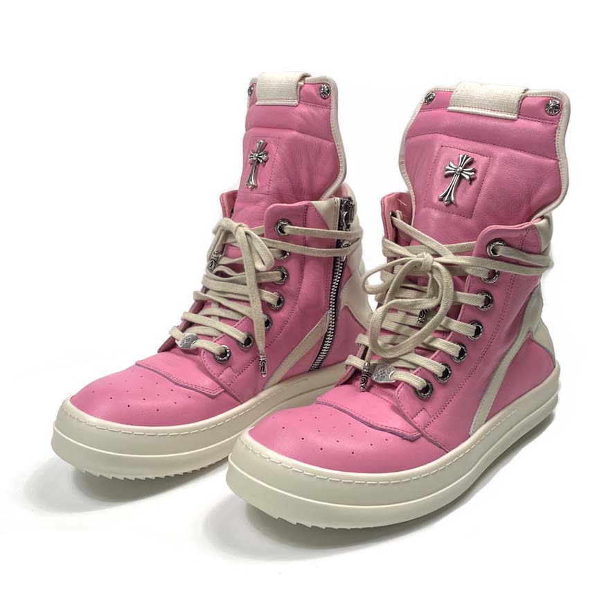 Chrome Hearts x Rick Owens Geobasket High 'Pink' - EUR FASHION