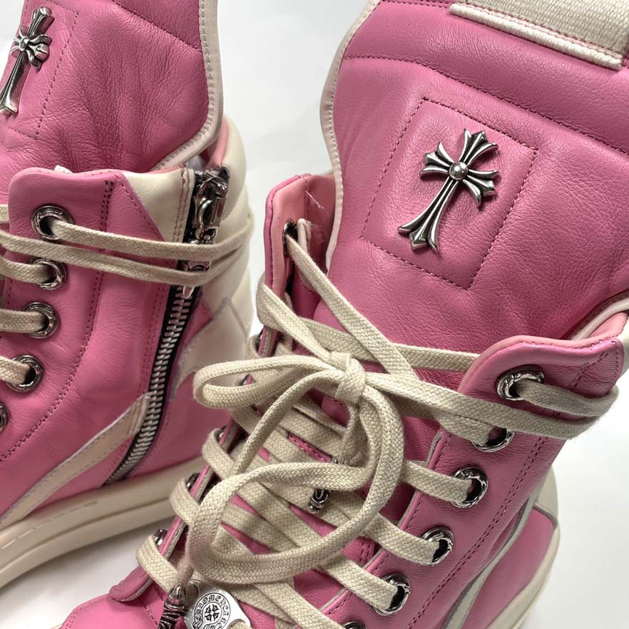 Chrome Hearts x Rick Owens Geobasket High 'Pink' - EUR FASHION