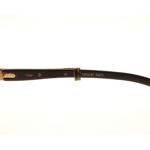 Cartier CT1990-0692 Black Buffalo Sunglasses In Gold Brown - EUR FASHION