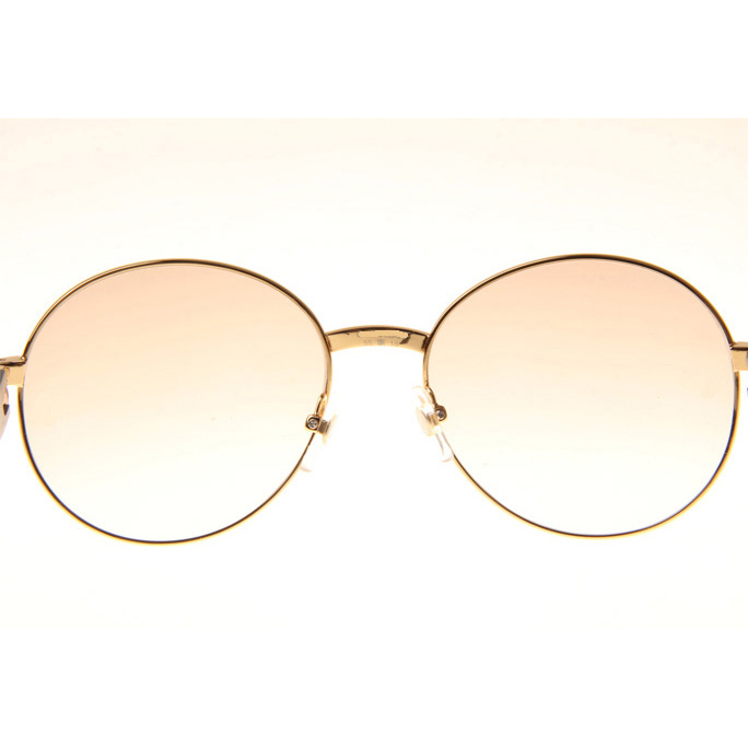 Cartier CT1990-0692 Black Buffalo Sunglasses In Gold Brown - EUR FASHION
