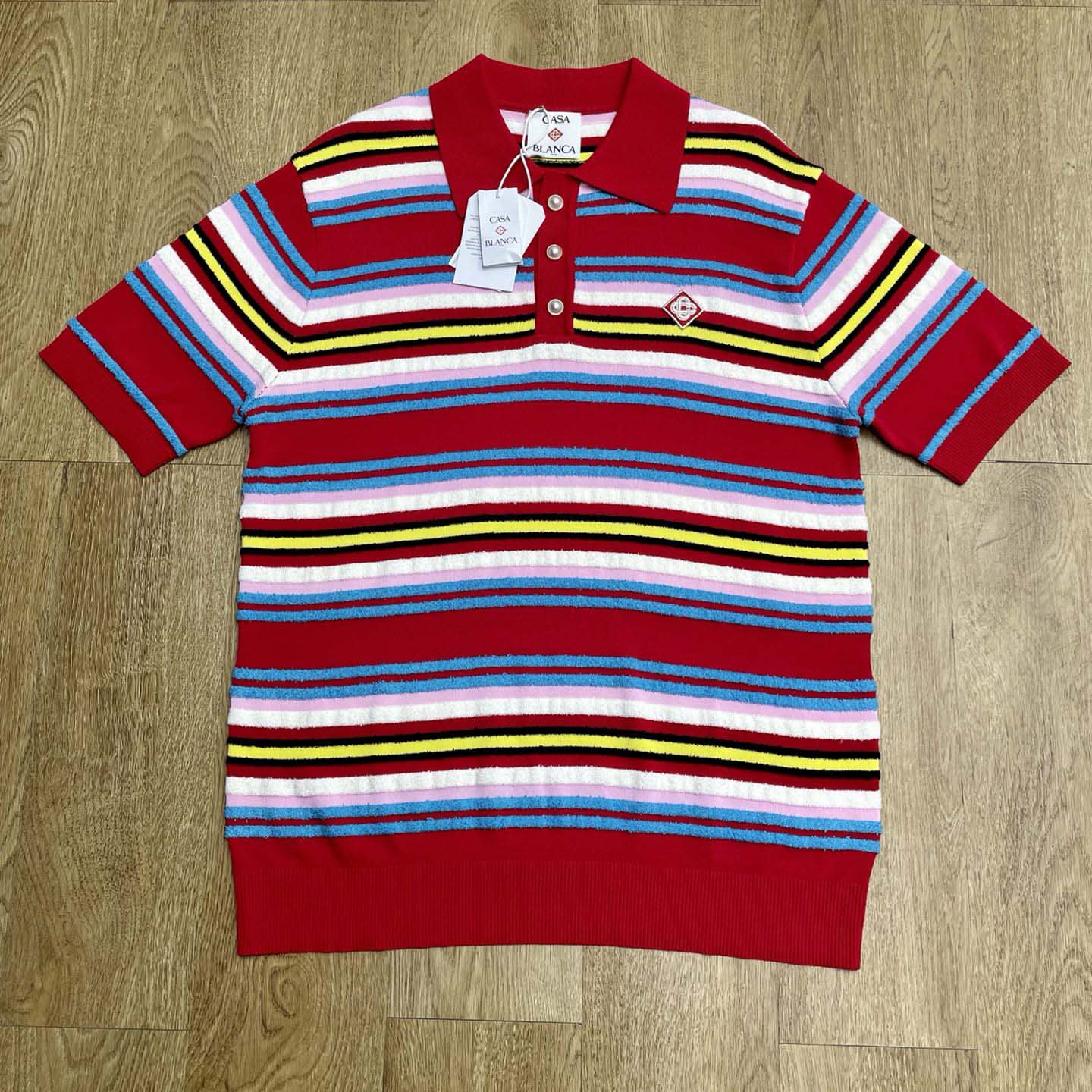 Casablanca Stripe Polo Shirt   D0097 - EUR FASHION