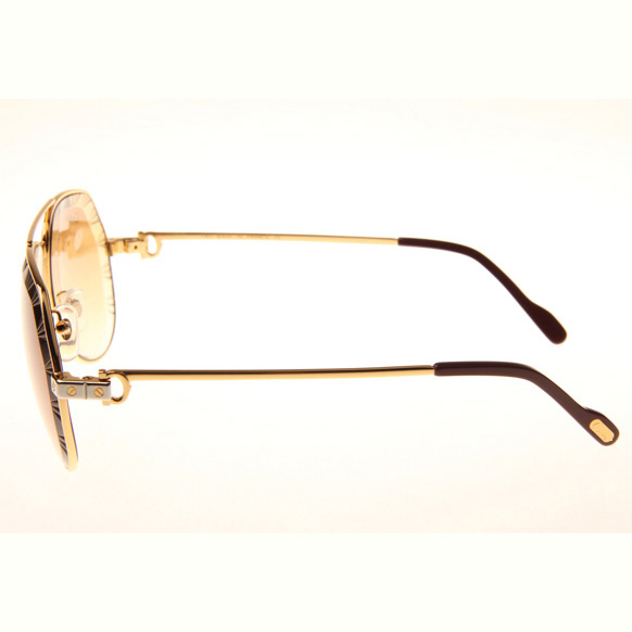 Cartier CT 1324912 Cut Lens Sunglasses In Gold Gradient Brown - EUR FASHION