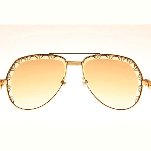 Cartier CT 1324912 Cut Lens Sunglasses In Gold Gradient Brown - EUR FASHION